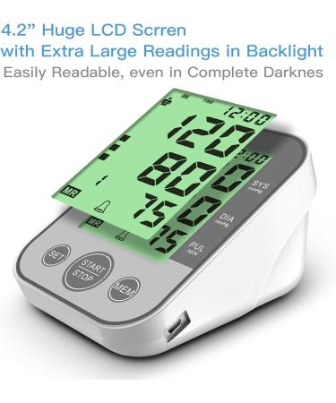 Panacare 2.0 Upper Arm Blood Pressure Monitor - 4.2 Large Display 3-Color Backlight Dual User 198 Readings Automatic Cuff 22-42cm - German Language - Shop Internationally - Buy Online on GoSupps.com