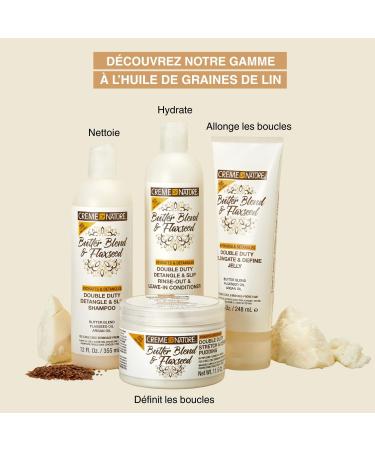 Creme of Nature Butter Blend & Flaxseed Shampoing hydratant assouplissant nourrit d finit et allonge les boucles soin pour cheveux boucl s fris s cr pus sans sulfate ou silicone 355ml - Buy Online on GoSupps.com