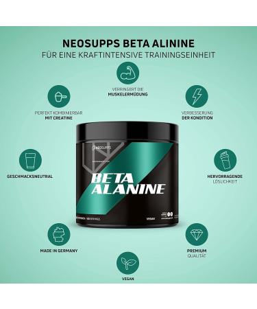 Neosupps Beta Alanine 500g | High-Dose Amino Acid Powder for Enhanced Muscle Endurance | Tasteless Perfect for Training - Buy Online on GoSupps.com