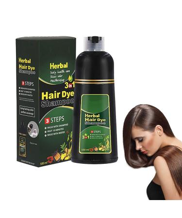 Herbal Hair Dye Shampoo 3 in 1, 10 Mins Herbal Hair Darkening Shampoo, Multi-Color Hair Dye for Men and Women, Regain Youth for Your Hair