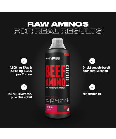 Body Attack Beef Amino Liquid oranje 1 x 1000 ml - Buy Online on GoSupps.com