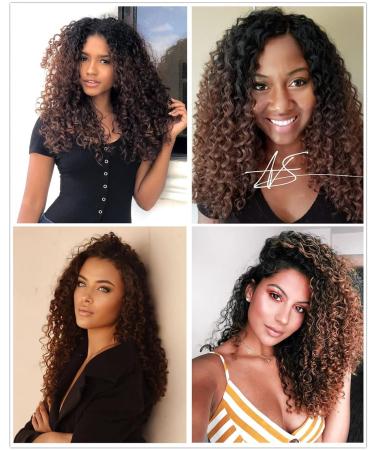Gogo Curl 14 Inch 8 Packs Ombre Dark Brown Curly Crochet Hair for Black Women - Wavy Beach Curls Synthetic Braiding Extensions - Buy Online on GoSupps.com