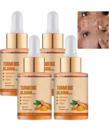 rum pour le visage la vitamine C au curcuma avec acide hyaluronique s rum anti-taches fonc es claircissant le teint uniforme hydratation anti- ge s rum pour le visage jour et nuit (4 pi ces)