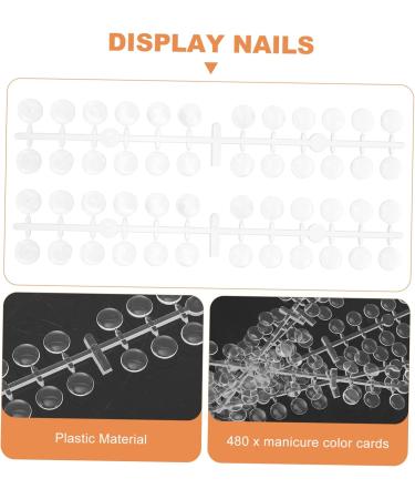 minkissy 16 Sets Nail Display Board Nail Tip Color Board Nail Art Sample Display Nail Polish Sample Sticks Nail Art Color Display Nail Sticks Plastic Display Card Manicure 3d - Buy Online on GoSupps.com