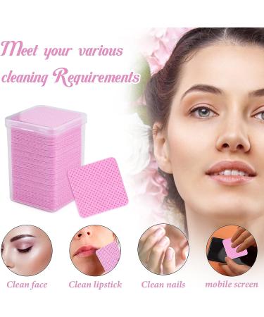 600pcs Lint Free Glue Wipes for Nail and Eyelash Cleaning - Pink - Buy Online on GoSupps.com