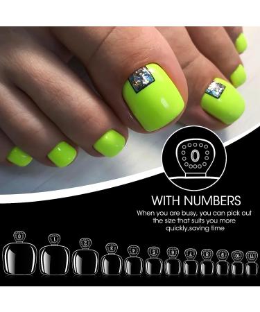 Ranrose 240PC Clear Full Cover Acrylic Toenail Tips - False Toe Nails Set with Box for Foot Manicure Decoration - Buy Online on GoSupps.com
