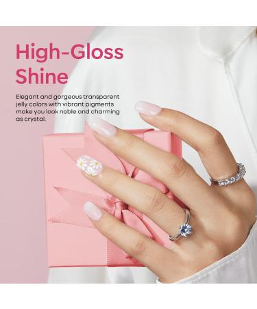 Modelones Gel Nail Polish 1 Pcs 15ml Milky White Gel Nail Polish Jelly Gel Polish Set Sheer Pure White Color Nail Gel Polish Kit Soak Off U V GEL LED Salon DIY at Home Gel Nail Manicure Gift for Women Girls - Buy Online on GoSupps.com