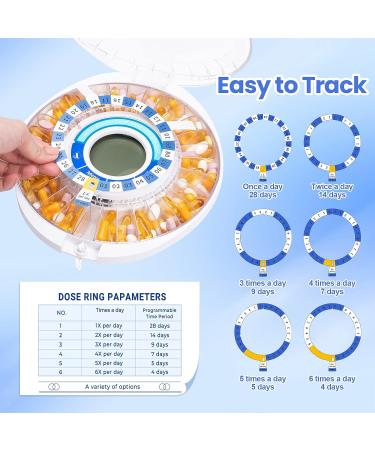 Zoksi Automatic Pill Dispenser with Alarm | Electronic Medication Organizer for Elderly | Timed Monthly Medicine Reminder | Ideal for Prescriptions and Vitamins - Buy Online on GoSupps.com