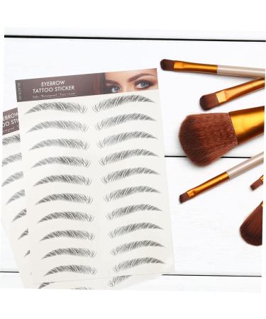 Beavorty 36 pcs eyebrow stickers waterproof stickers imitation ecological Eyebrow Tattoos Stickers post 3d 1 count (Pack of 1) Blackx3pcs - Buy Online on GoSupps.com