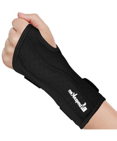 EDNYZAKRN Wrist Brace for Carpal Tunnel Syndrome  Wrist Splint for Day and Night Support  Hand Brace for Arthritis  Tendonitis  Sprains  Pain Relief  Metal Wrist Stabilizer for Men and Women Left Small