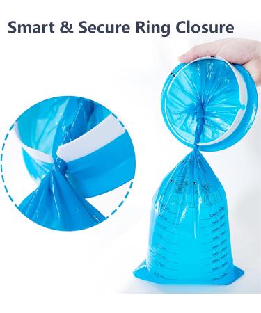 Hion Sick Bags 10 Pack - Leak-Resistant Vomit Bags for Motion Sickness, Travel, Pregnant Women & Taxi Drivers - Emesis Bags 10 Count - Buy Online on GoSupps.com