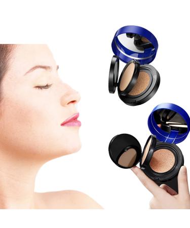 2 In 1 Cushion Pressed Powder Concealer Liquid Foundation Double-layer Air Cushion Liquid Powder Set Double Layer Cushion Pressed Powder 2 In 1 (02-2pcs)