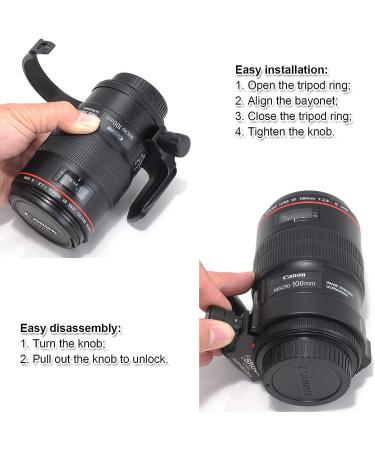iShoot Tripod Mount Ring for Canon EF 100mm f/2.8L Macro Lens | ARCA Compatible Quick Release Plate | Replacement for Canon Tripod Mount Ring D - Buy Online on GoSupps.com