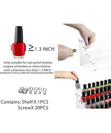 Cq acrylic 5 Tier Nail Polish Organizer Stand - Holds 55 Bottles - Clear Acrylic Essential Oils Holder for Nail Salon - Buy Online on GoSupps.com