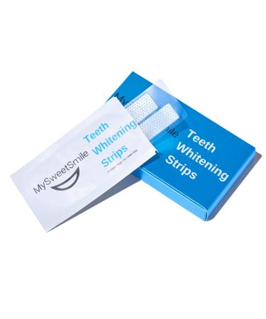 ySweetSmile Teeth Whitening Strips - Helps Remove Stains for White Teeth - Tooth Whitening Kit  30-Minute Application - No Pain & Sensitivity  Pap-Based Formula  No Peroxide - Mint Flavour  28 Strips