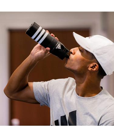 adidas 750 ML Stadium Refillable Sport Water Bottle - Black/White - Buy Online on GoSupps.com