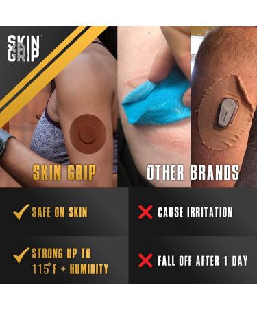 Skin Grip Adhesive Patches for Freestyle Libre 2 - 20 Pack, Waterproof & Sweatproof, 10-14 Days Wear, Sensor Cover, Chocolate - Buy Online on GoSupps.com