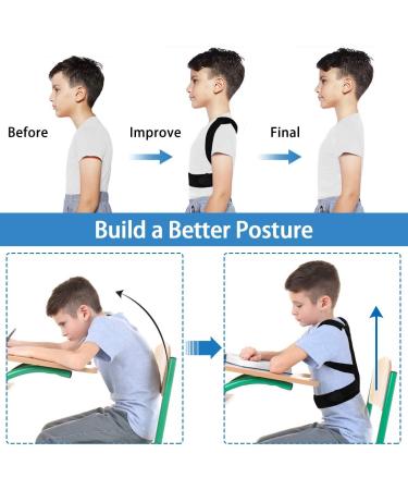 Posture Corrector Brace for Teens & Kids | Adjustable Upper Back Straightener for Neck & Shoulder Pain Relief (S: 24-28 - Buy Online on GoSupps.com