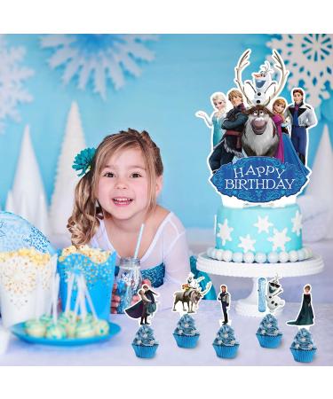 37 Pieces Cake Topper Themed Party Supplies Cupcakes Kids Birthday Decorations Snow Princess Cake Decorations for Cartoon Party Supplies Decor - Buy Online on GoSupps.com