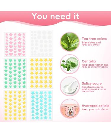 Acne Pimple Patch 226 Dots Star Pimple Patches Spot Stickers - Tea Tree Oil & Centella Oil - Effectively Calms & Relieves Acne - for Pimples Blemishes Zits Acne - Buy Online on GoSupps.com