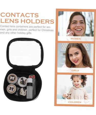 Partykindom Contact Lens Case & Glasses Holder Stand - Blood Pressure Cuff Lens Insert Remover Travel Organizer - Cute & Functional Storage Solution - Buy Online on GoSupps.com