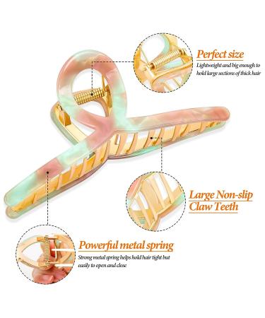 Sublaga 2 Pcs Large Metal Hair Claw Clips - Strong Hold Shark Hair Clip Set for Women and Girls - Buy Online on GoSupps.com