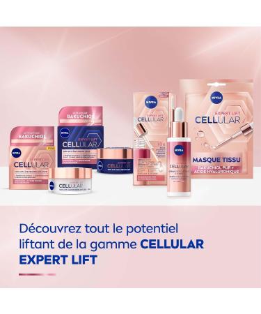 NIVEA Cellular Expert Lift 3-zone lifting effect facial serum (1 x 30 ml) Anti-wrinkle facial care concentrated in Bakuchiol Anti-aging serum for face neck & d collet  - Buy Online on GoSupps.com