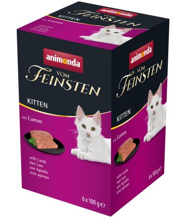 animonda Vom Feinsten Kitten wet food for growing cats in their first year of life with lamb 6 x 100 g