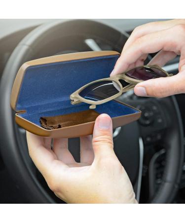 Edison & King Sturdy Glasses Case with Cleaning Cloth - One Size Elegant Black - Ideal for International Shipping - Buy Online on GoSupps.com