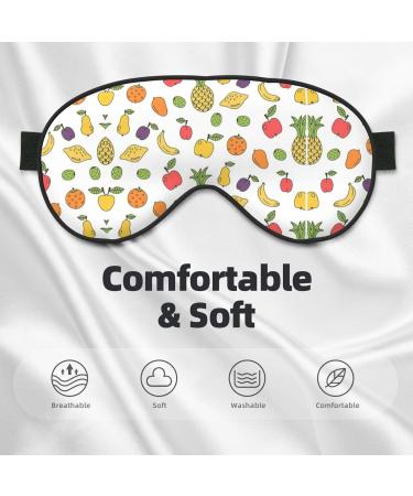 SSIMOO Banana Strawberry Pineapple Sleep Mask | Adjustable & Breathable Eye Mask for Comfortable Sleep | Fashionable Black Design - International Shipping Available - Buy Online on GoSupps.com