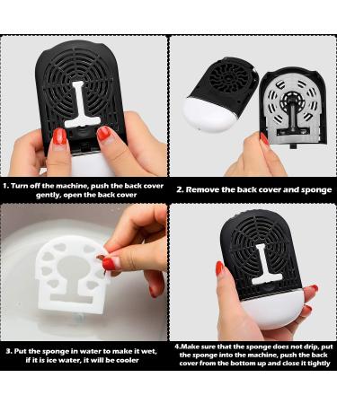 USB Rechargeable Mini Portable Air Conditioning Blower Eyelash Dryer Fan | Straight and Curved Tweezers Included | For Eyelash Extensions | Ideal for Girls & Women - Black - Buy Online on GoSupps.com