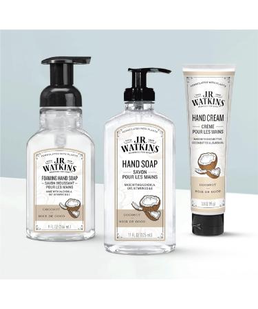 J.R. Watkins Coconut Gel Hand Soap 11 fl oz - Pack of 6 | Made in USA, Cruelty Free | Scented Liquid Hand Wash for Bathroom or Kitchen - Buy Online on GoSupps.com