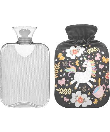 Naanle Magic Unicorn Hot Water Bottle - 1L Transparent Heat Bottle for Bed & Hand Warmers | Pain Relief & Cold Therapy - Buy Online on GoSupps.com