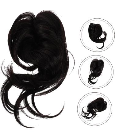 minkissy Wig Fake Hair High Temperature Wire Extension Brown Black 22x10cm As Shown - Buy Online on GoSupps.com