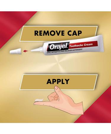 Orajel 4X Severe Pain Relief Cream 0.33oz | For Toothache & Gum Pain - Buy Online on GoSupps.com