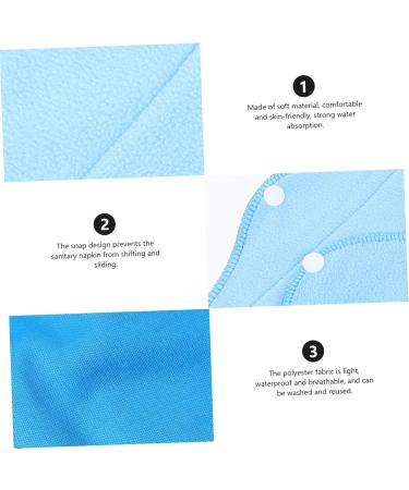 Gatuida 6Stk Women's Washable Polarfleece Menstrual Pads - Reusable Overnight Pads with Wings for Comfortable Care - Buy Online on GoSupps.com