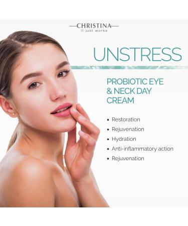 Buy CHRISTINA Unstress Probiotic Eye & Neck Day Cream - Nourishing Peptide Moisturizer for All Skin Types | Soothes & Protects | 1 fl. oz (30 ml) - International Shipping Available - Buy Online on GoSupps.com