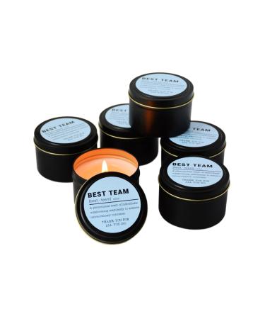 Team Employee Appreciation Gift 6 Candles Bulk Set 7oz Thank You Gifts for Coworkers Employee Nurses Teachers Volunteers Assistants (Best Team)