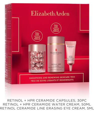 Elizabeth Arden RETINOL RENEWAL Retinol + HPR Ceramide Water Cream 3-Piece Gift Set anti-aging skincare for smoothing fine lines & wrinkles luxury gifting for women - Buy Online on GoSupps.com