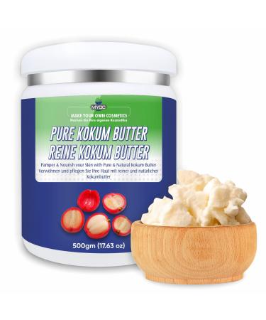 Beurre de coco - Qualit cosm tique - Beurre dur v g tal pour baumes barres cr mes et formulations de soins de la peau DIY - Stable non gras sans additifs - 500 g