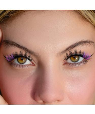 Shop Uranian False Eyelashes Cluster Colored Fluffy Faux Mink Lashes - Dramatic Individual Volume for Women & Girls - Buy Online on GoSupps.com