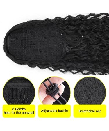 Ponytail Extensions Long Wave Curly Drawstring Ponytail 26" Synthetic Clip In Ponytail Extensions for Black Women Afro Curly Drawstring Ponytail False Hairpieces for Women (Color : 1BT30 Size : 65c 65cm 1BT30 - Buy Online on GoSupps.com
