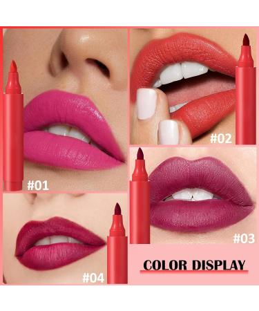 DAGEDA Matte Lip Stain Marker - Waterproof & Highly Pigmented Lip Tint for Women | 2 Colors - Ideal for Long-Lasting Makeup - Buy Online on GoSupps.com