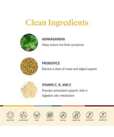 Stripes Beauty by Naomi Watts - Inside Addition Supplement for Menopause Support | Relieve Hot Flashes Stress & Brain Fog | Probiotic & Multi Vitamin (60 Ct - Buy Online on GoSupps.com