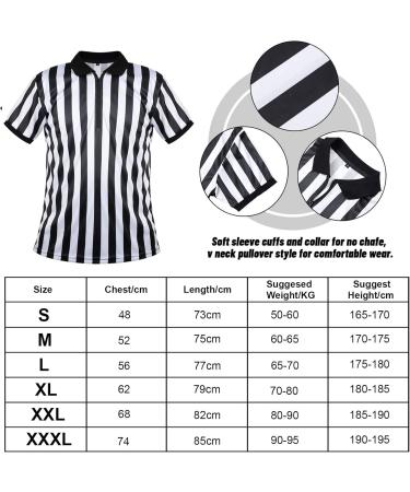 Buy Gentlemen Referee Jersey - Black & White Striped Shirt with Collar | XXL Basketball & Football Gear - Includes Yellow Penalty Flag & Lanyard - Buy Online on GoSupps.com