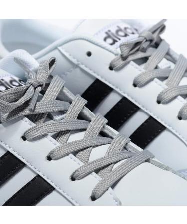 Gray Wide Flat Athletic Shoelaces - 2 Pairs, 54 inches - for Sneakers and Shoes - Buy Online on GoSupps.com
