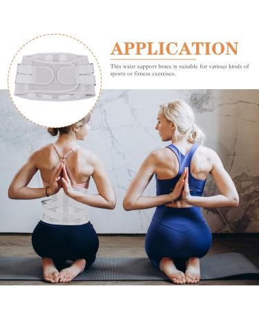 FOMIYES Sports Men's Lumbar Brace - Adjustable Waist Support for Gym & Daily Use | Silver 105x23x1CM - Buy Online on GoSupps.com