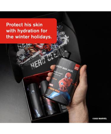 Every Man Jack Marvel Collectors Box - Body Wash Gift Set | Vegan & Clean Ingredients | Fresh Air Coastal Thunder Crimson Oak Wakanda Herbs Fragrances - Buy Online on GoSupps.com