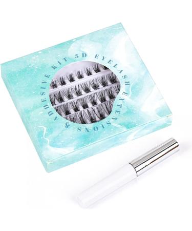 SISILILY Individual Cluster Lashes 60 Pcs Kit - Reusable 3D Eyelash Extensions in C CC D Curl - with Eyelash Glue - 10/12/14/15/16mm Length - DM14 - Buy Online on GoSupps.com