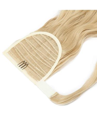 Pferdeschwanz Hair Part Braid Clip-In Ponytail Extension - 43cm Wavy Dark Blonde Mix & Bleach Blonde for Women | Synthetic Hair Piece - Buy Online on GoSupps.com